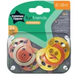 Tommee Tippee Fun Friends játszócumi 2 db-os szett (6–18 hó) Újdonság