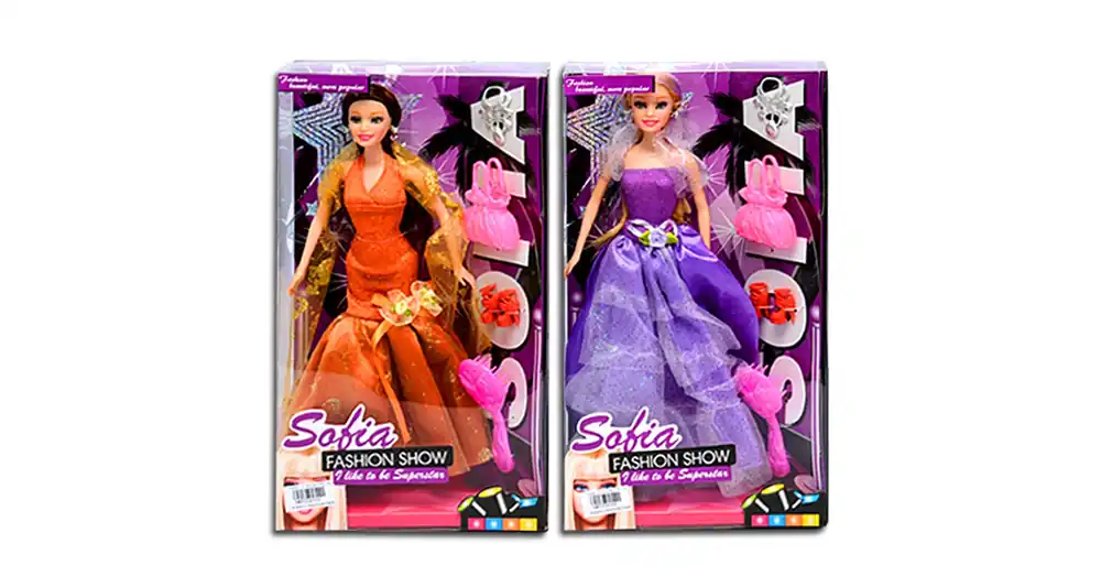 Sofia Fashion Show baba estélyi ruhában kiegészítőkkel 2 változatban Ajánlat