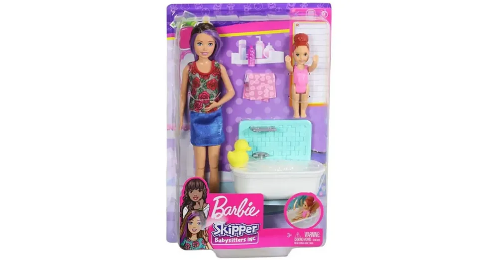 Barbie Skipper fürdető bébiszitter játékszett – Mattel Szezonális akció