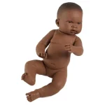 Szuper akció Afroamerikai lány csecsemő baba 45 cm