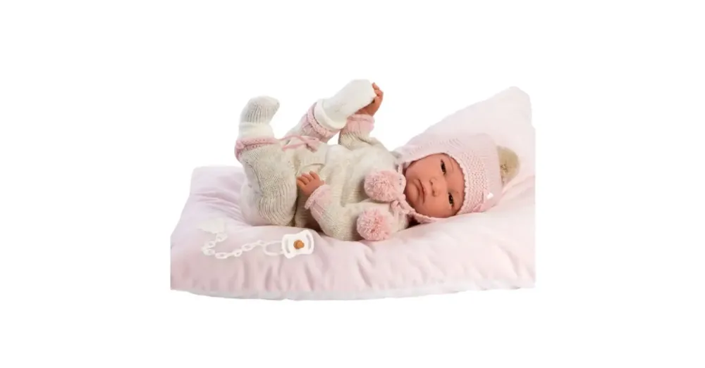 Biztonságos vásárlás Llorens Reborn limitált kiadású élethű újszülött baba bojtos ruhával 42 cm-es