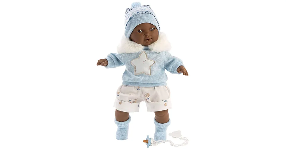 Llorens Sirham 38 cm-es síró baba csillagos ruhában Csak ma