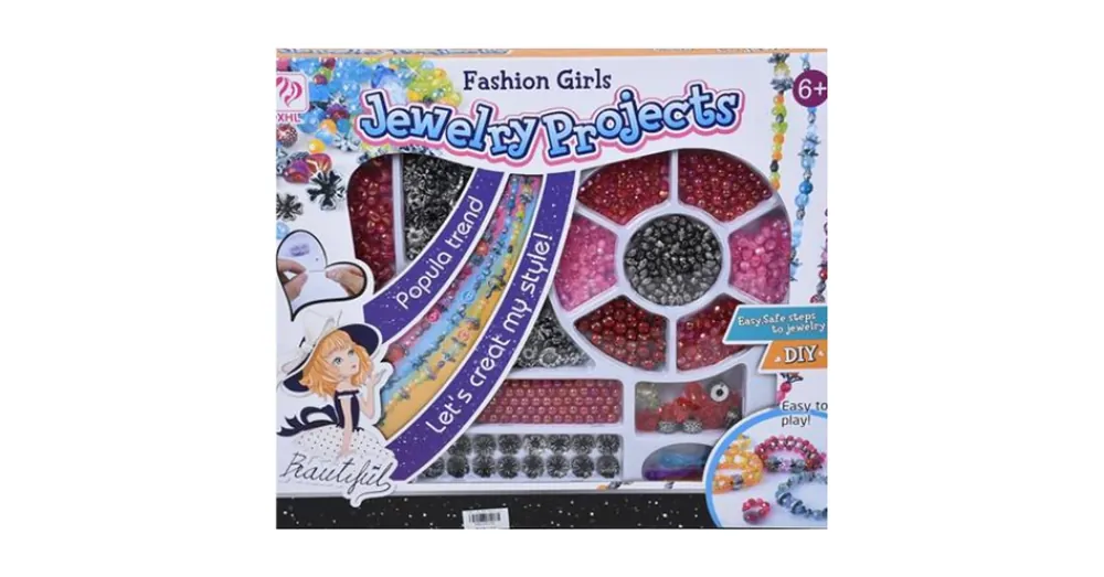 Jewelry Projects DIY nagy ékszerkészítő szett pirosas színekkel Legkelendőbb