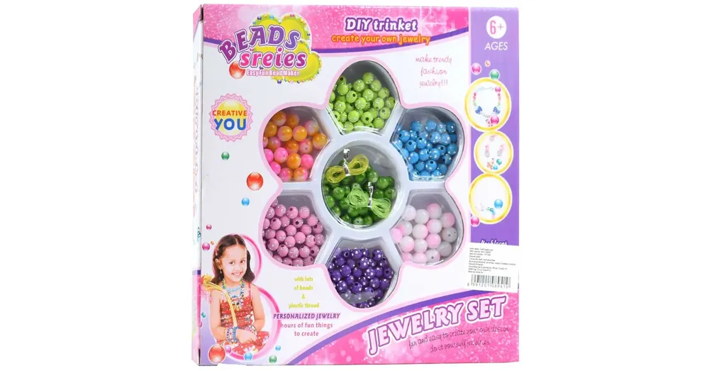 Beads Series ékszerkészítő szett gyöngyökkel és fonállal Különleges ajánlat