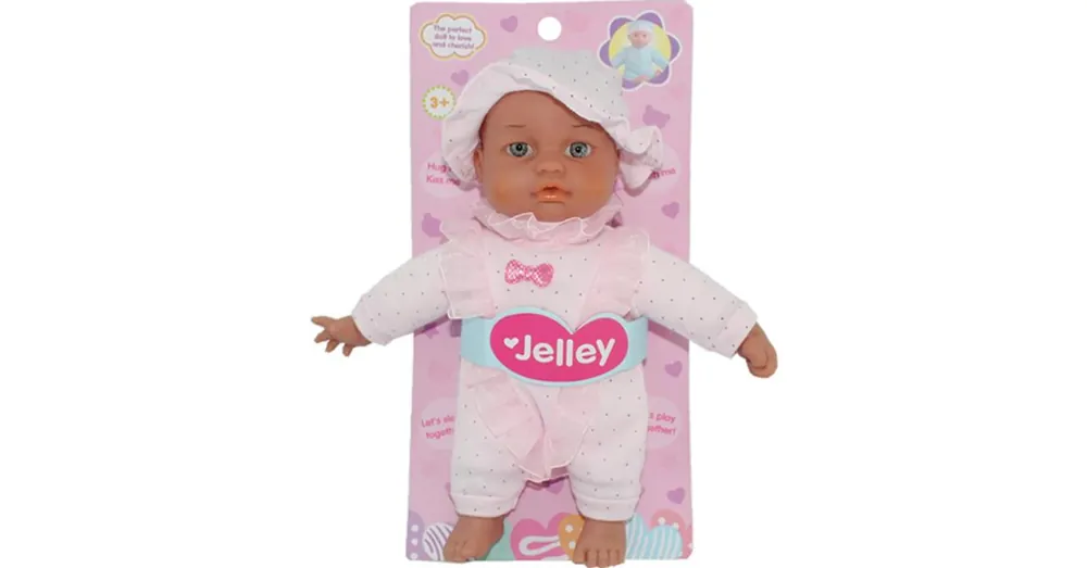 Jelley baba pöttyös ruhában 25 cm Biztonságos vásárlás