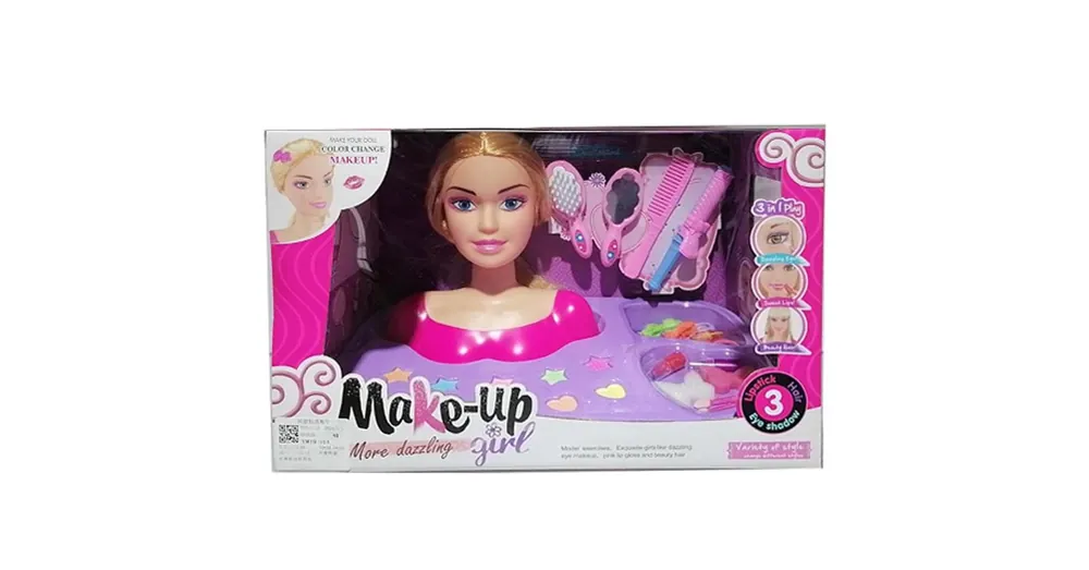 Árcsökkenés Make Up fodrászolható babafej játékszett
