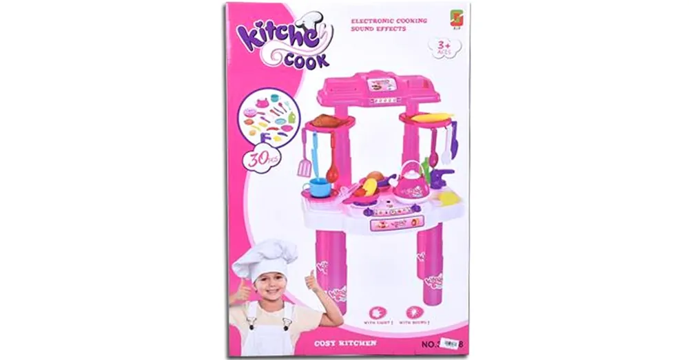 Legjobb ár Kitchen Cook Pink játékkonyha fénnyel és hanggal