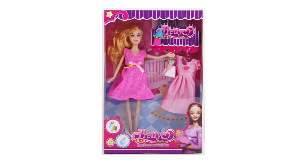 Alacsony ár Pretty Mother terhes baba játékszett 29 cm
