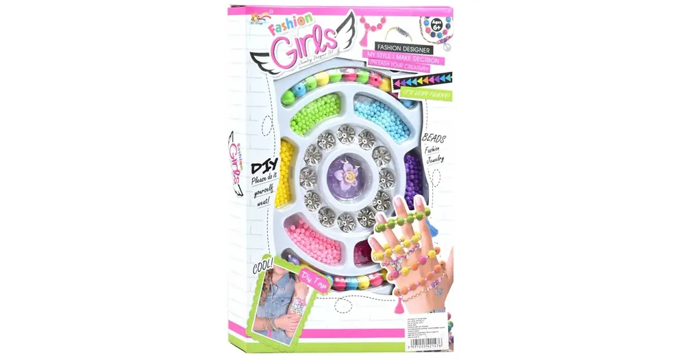 Vedd meg online Fashion Girls karkötő készítő szett 200+ gyöngyökkel és kiegészítőkkel