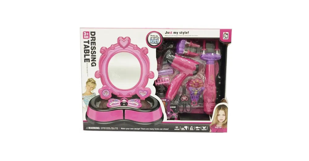 Olcsóbb Pink szépség szett kiegészítőkkel, fénnyel és hanggal
