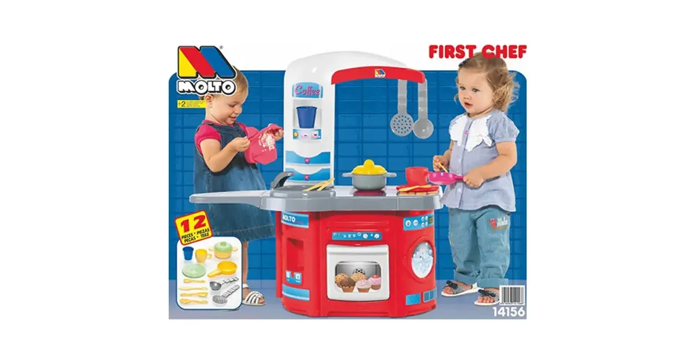 Molto Első játékkonyhám piros 12 db-os szett 65×27×68 cm Rendeld meg most