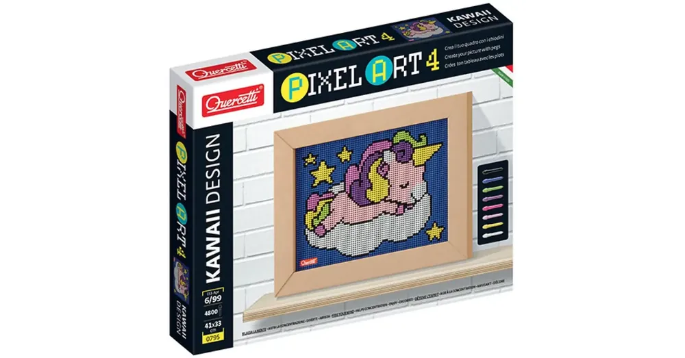 Azonnali szállítás Quercetti Pixel Art 4 Kawaii Unikornis pötyi