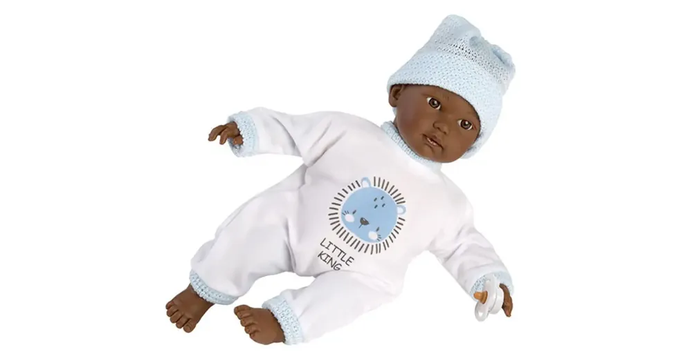 Vedd meg online Llorens Cuqui síró afroamerikai fiú baba 30 cm