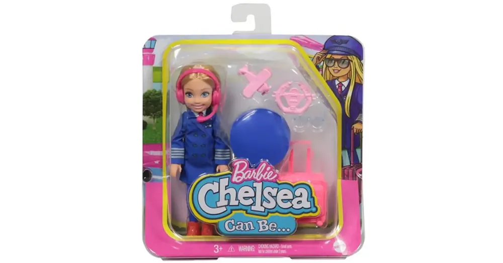 Barbie Chelsea pilóta karrierbaba 15 cm – Mattel Szuper akció