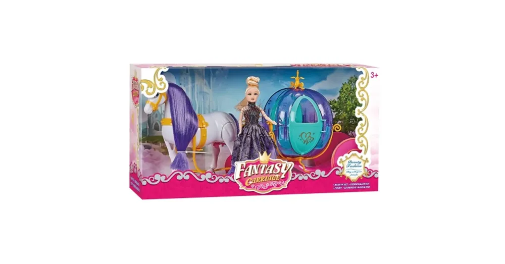 Népszerű Fantasy varázslatos tökhintó szett lóval és babával
