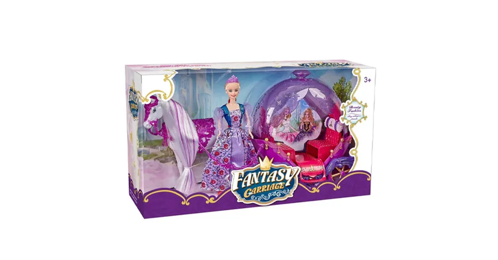 Fantasy Carriage Hercegnő hintó lóval és babával Akciós ár