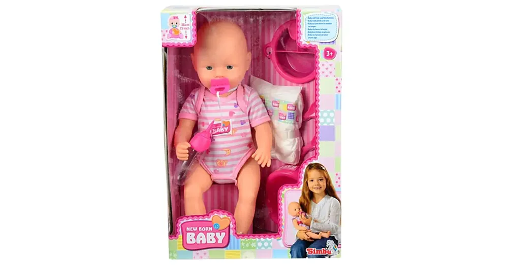 Legjobb ár New Born Baby Pisilős baba kiegészítőkkel 38 cm – Simba Toys
