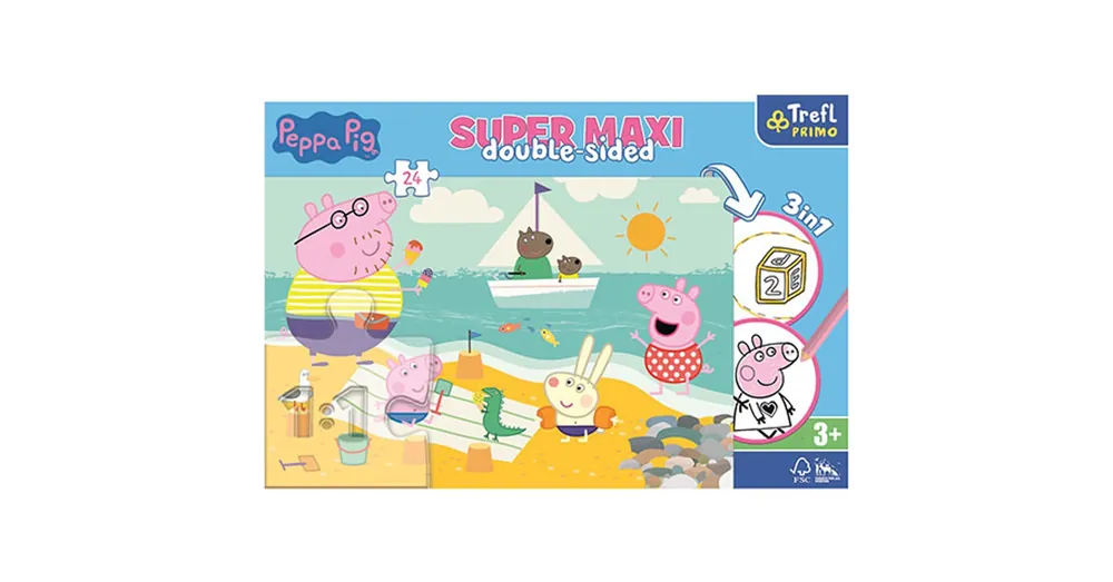 Rendeld meg most Peppa malac SuperMaxi kétoldalas 3 az 1-ben puzzle 24 db-os