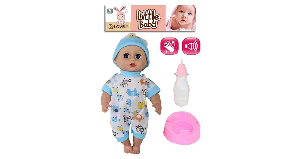 Népszerű Kisbaba cumisüveggel és bilivel 30 cm-s