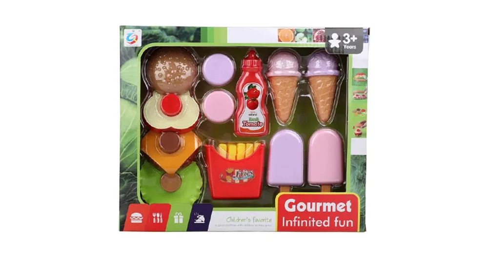Gourmet hamburgeres élelmiszer játékszett jégkrémmel Csak ma