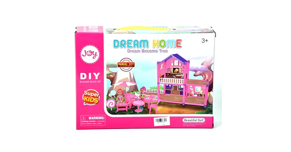 Dream Home pink építhető babaház kiegészítőkkel Végkiárusítás