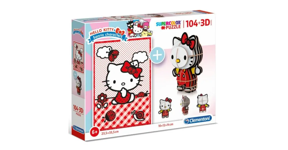 Clementoni Hello Kitty 2 az 1-ben 104 db-os puzzle és modell figura Exkluzív ajánlat