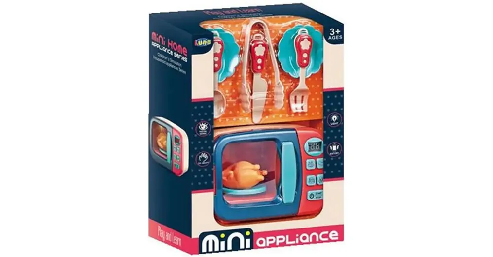 Mini Appliance mikrohullámú sütő játékszett fénnyel Csak ma