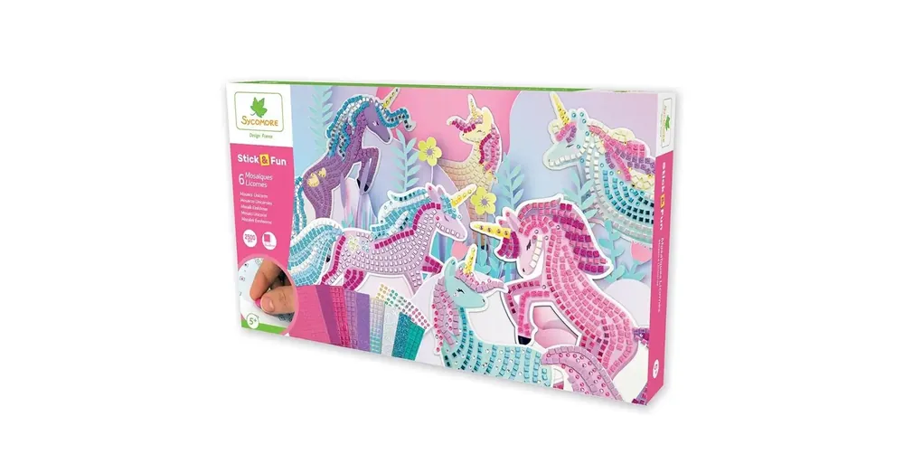 Olcsóbb Sycomore Stick‘N Fun Unikornisos nagy mozaikkép készítő szett