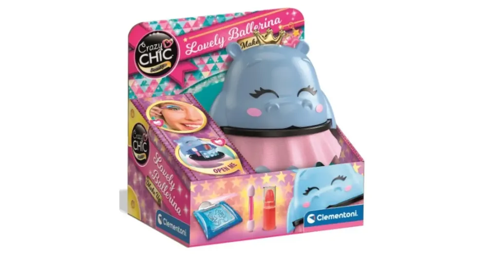 Csak ma Crazy Chic Ballerina Collection Balerina Víziló sminkszett tárolóban – Clementoni