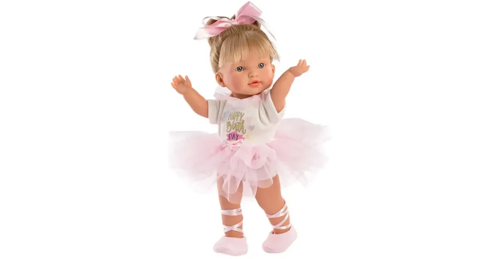 Llorens Valeria 28 cm-es baba Happy Birth Day ruhában Olcsóbb