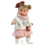 Legkelendőbb Llorens Julia síró baba mellényben 42 cm-es