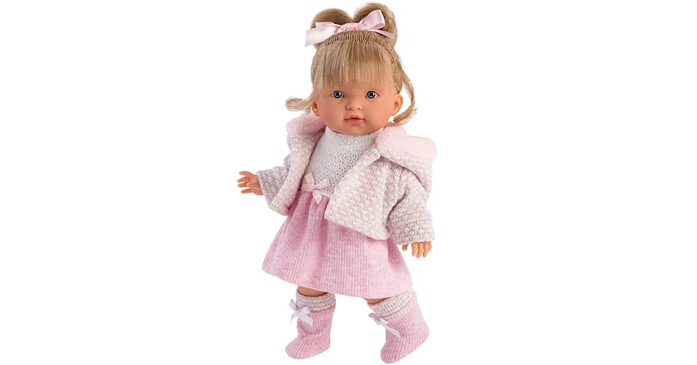 Biztonságos fizetés Llorens Valeria 28 cm-es baba rózsaszín ruhában