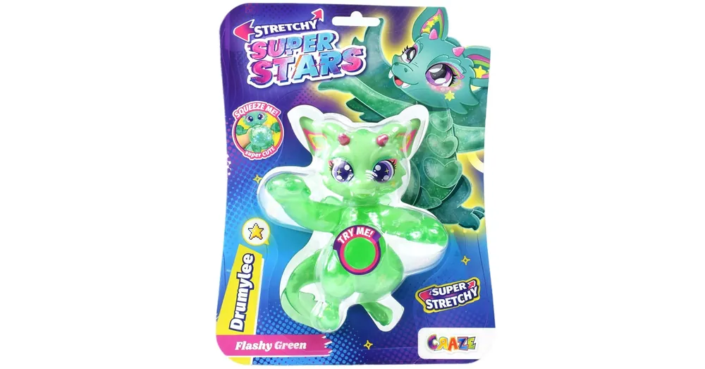 Árengedmény Superstars Drumylee csillámos sárkány nyújtható figura 16 cm