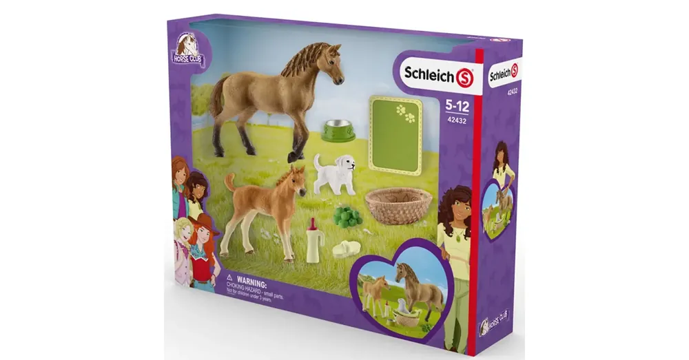 Gyors kiszállítás Schleich Horse Club Sarah kis állatai ápoló szettel