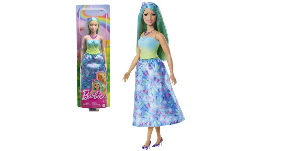 Nézd meg most Barbie Dreamtopia Hercegnő baba kék pillangós ruhában – Mattel