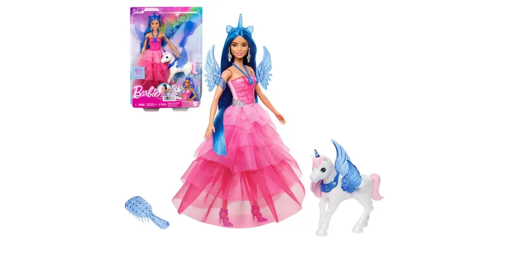 Olcsó Barbie Zafír pegazus hercegnő baba kiegészítőkkel – Mattel