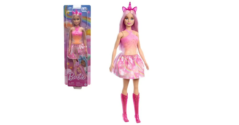 Barbie Dreamtopia Unikornis baba rózsaszín ruhában – Mattel Olcsóbb
