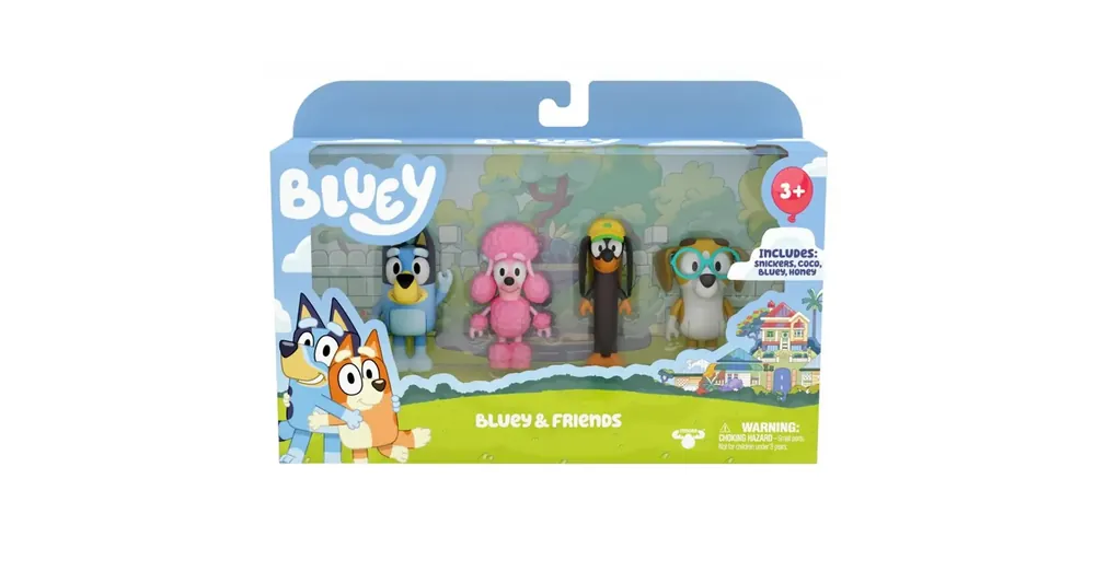 Bluey Bluey és barátai 4 db-os játékfigura szett Legnépszerűbb