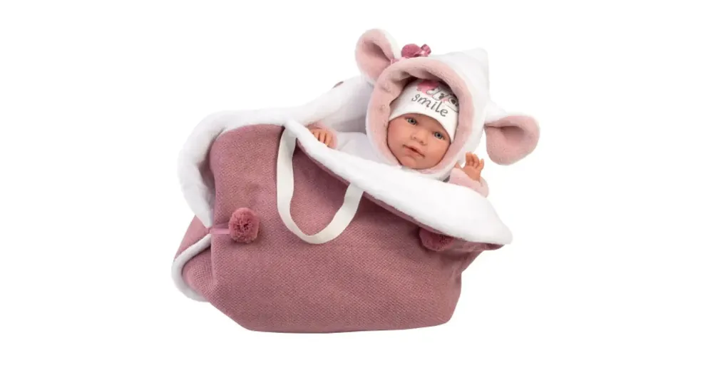 Expressz kézbesítés Llorens Mimi Llorana 42 cm-es síró újszülött baba hordozóval