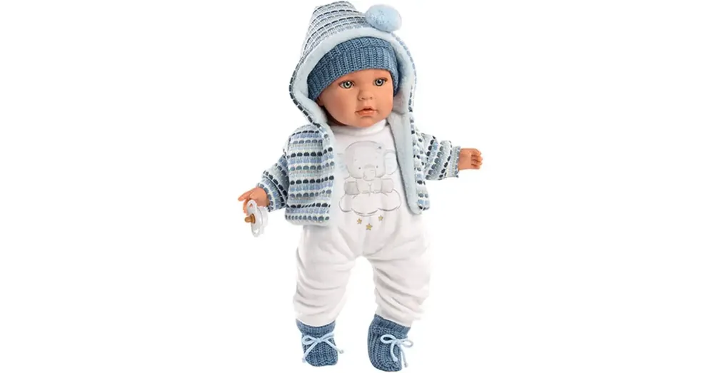 Kedvezményes ár Llorens Enzo 42 cm-es síró baba elefántos ruhában