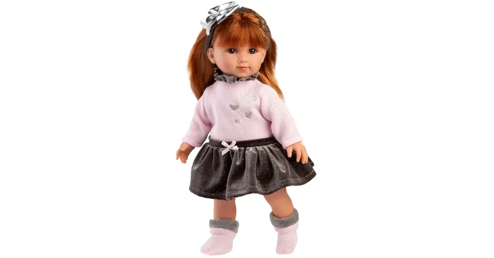 Llorens Nicole 35 cm-es baba fekete szoknyában Vásárlói kedvenc