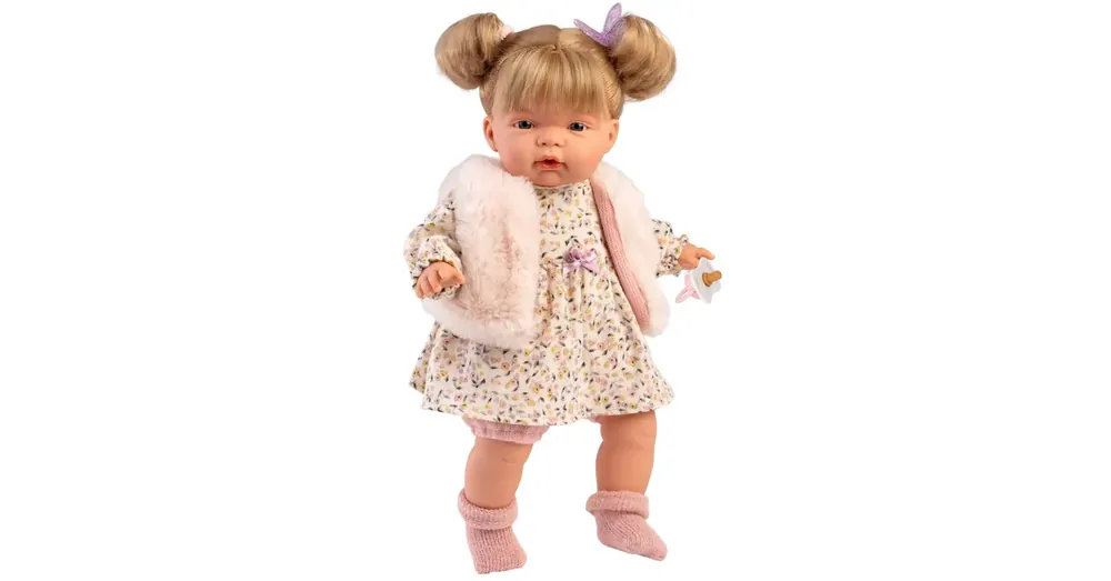 Expressz kézbesítés Llorens Joelle 38 cm-es baba hanggal szőrös mellényben