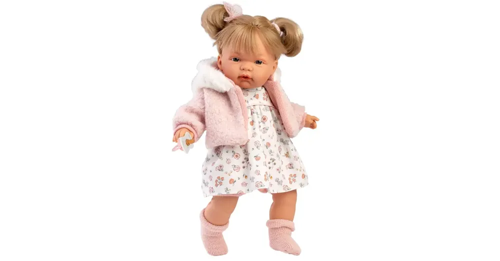 Expressz kézbesítés Llorens Joelle 38 cm-es baba hanggal virág mintás ruhában