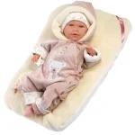 Kedvezményes ár Llorens Lala 42 cm-es baba hanggal macis ruhában, ágyikóval