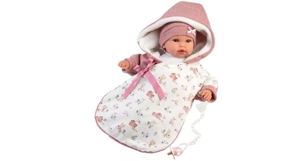 Llorens Újszülött 36 cm-es baba hanggal, hálózsákkal Akció