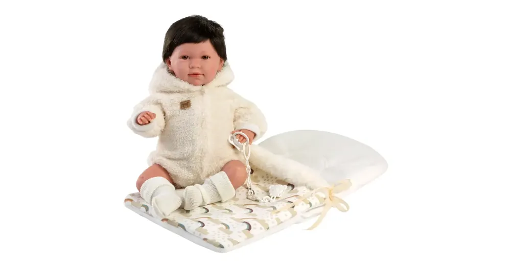 Llorens Mimi Llorana 42 cm-es baba hanggal és hálózsákkal Különleges ajánlat