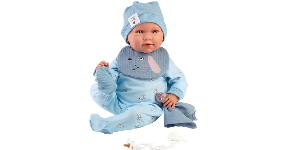 Kiárusítás Llorens Mimo Llorón 42 cm-es baba hanggal kutyusos előkével