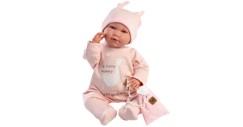 Llorens Mimi Llorana 42 cm-es baba hanggal rózsaszín pizsamában Kihagyhatatlan ajánlat