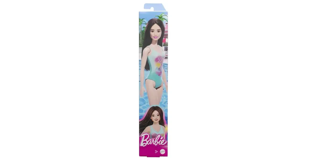 Barbie Beach baba kék színű, flamingó mintás fürdőruhában – Mattel Szuper akció