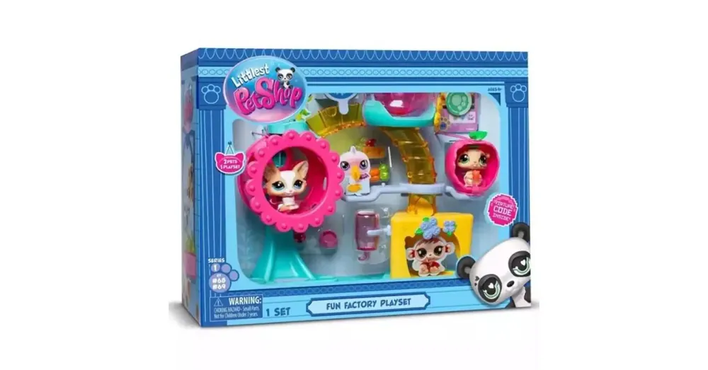 Biztonságos fizetés Littlest Pet Shop Mókagyár játékszett 2 db figurával, 1. széria